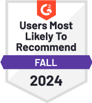 G2 Users Most Likely to Recommend 2024